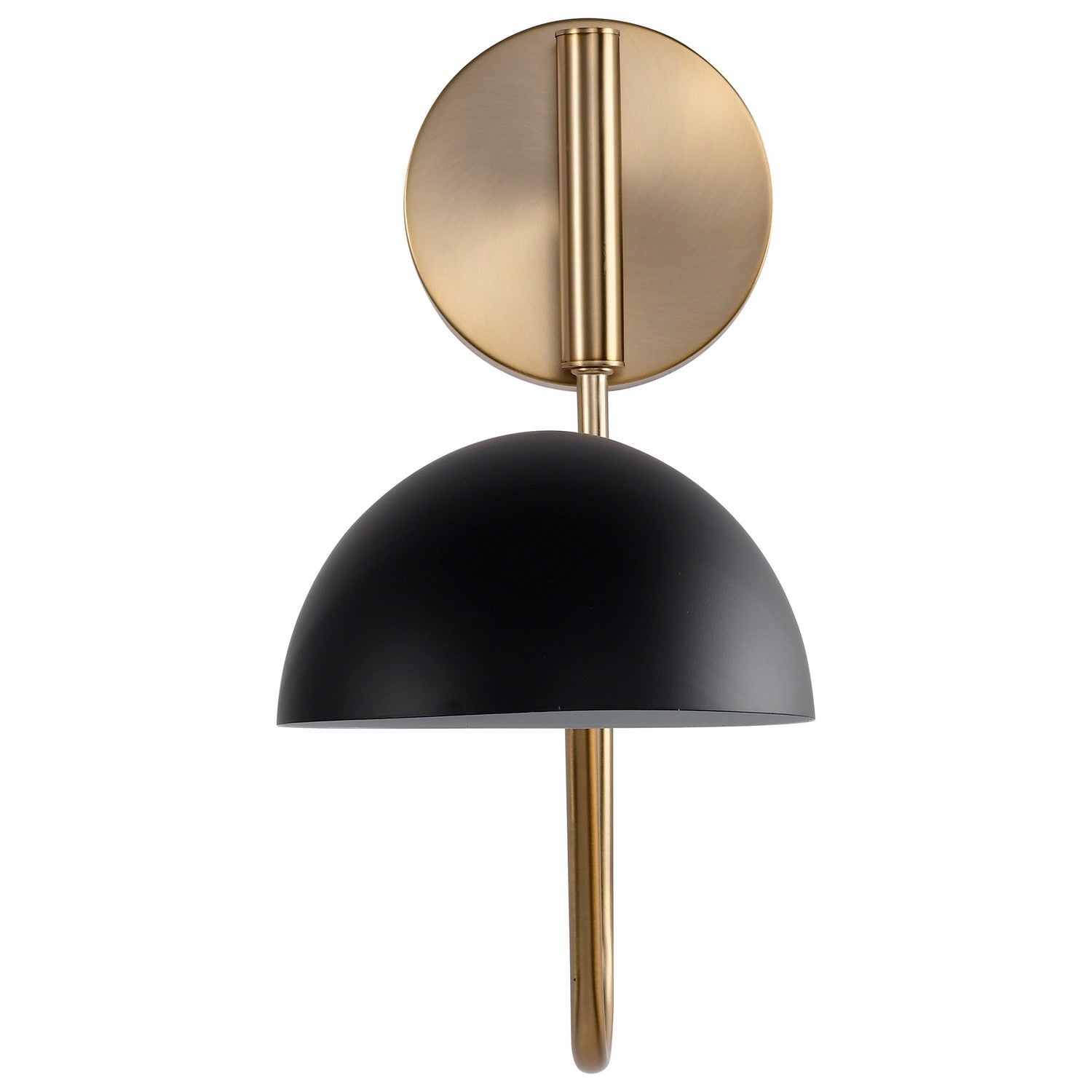 Nuvo Lighting - 60-7391 - One Light Wall Sconce - Trilby - Matte Black / Burnished Brass