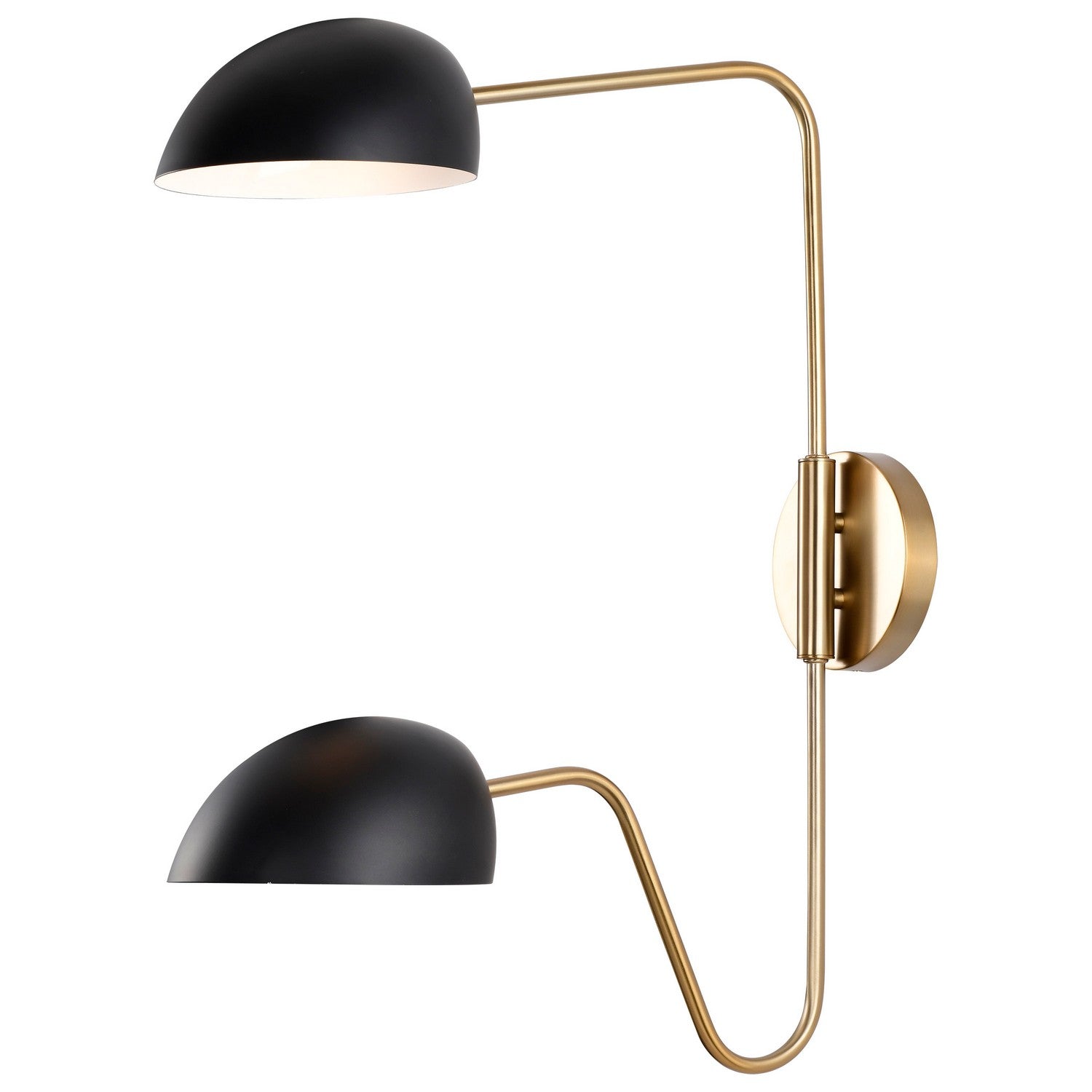 Nuvo Lighting - 60-7393 - Two Light Wall Sconce - Trilby - Matte Black / Burnished Brass