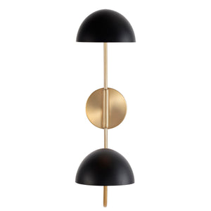 Nuvo Lighting - 60-7393 - Two Light Wall Sconce - Trilby - Matte Black / Burnished Brass