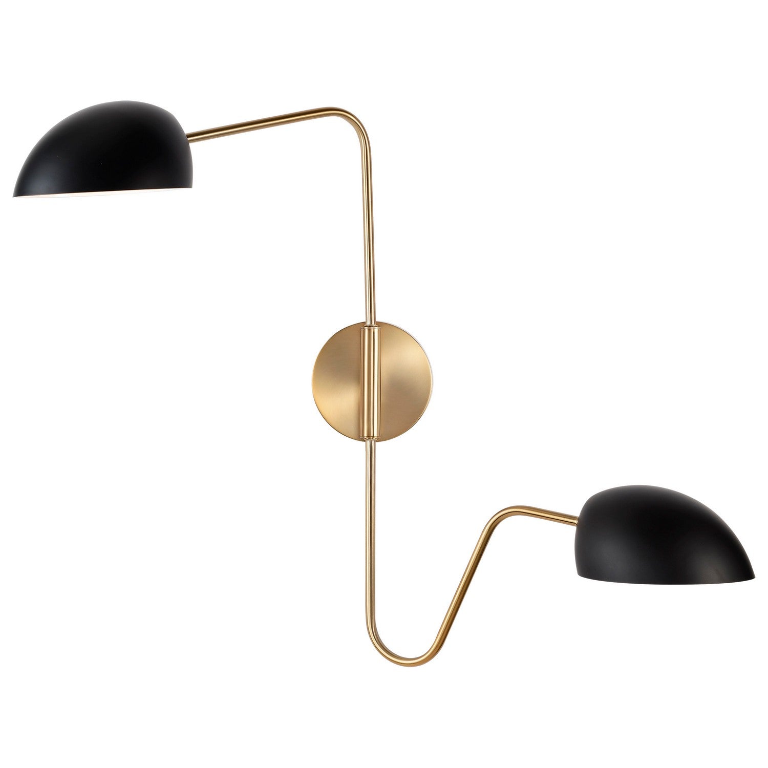 Nuvo Lighting - 60-7393 - Two Light Wall Sconce - Trilby - Matte Black / Burnished Brass