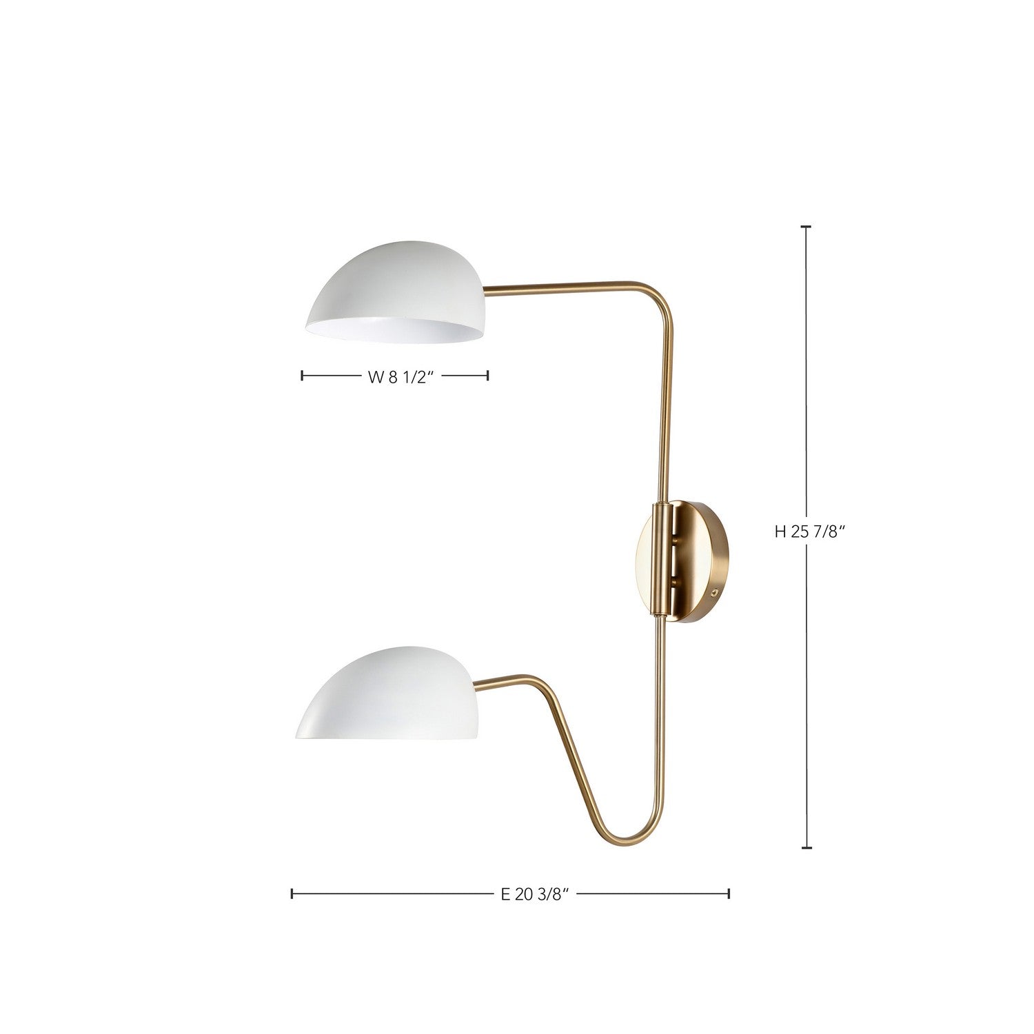 Nuvo Lighting - 60-7394 - Two Light Wall Sconce - Trilby - Matte White / Burnished Brass