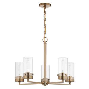 Nuvo Lighting - 60-7535 - Five Light Chandelier - Intersection - Burnished Brass