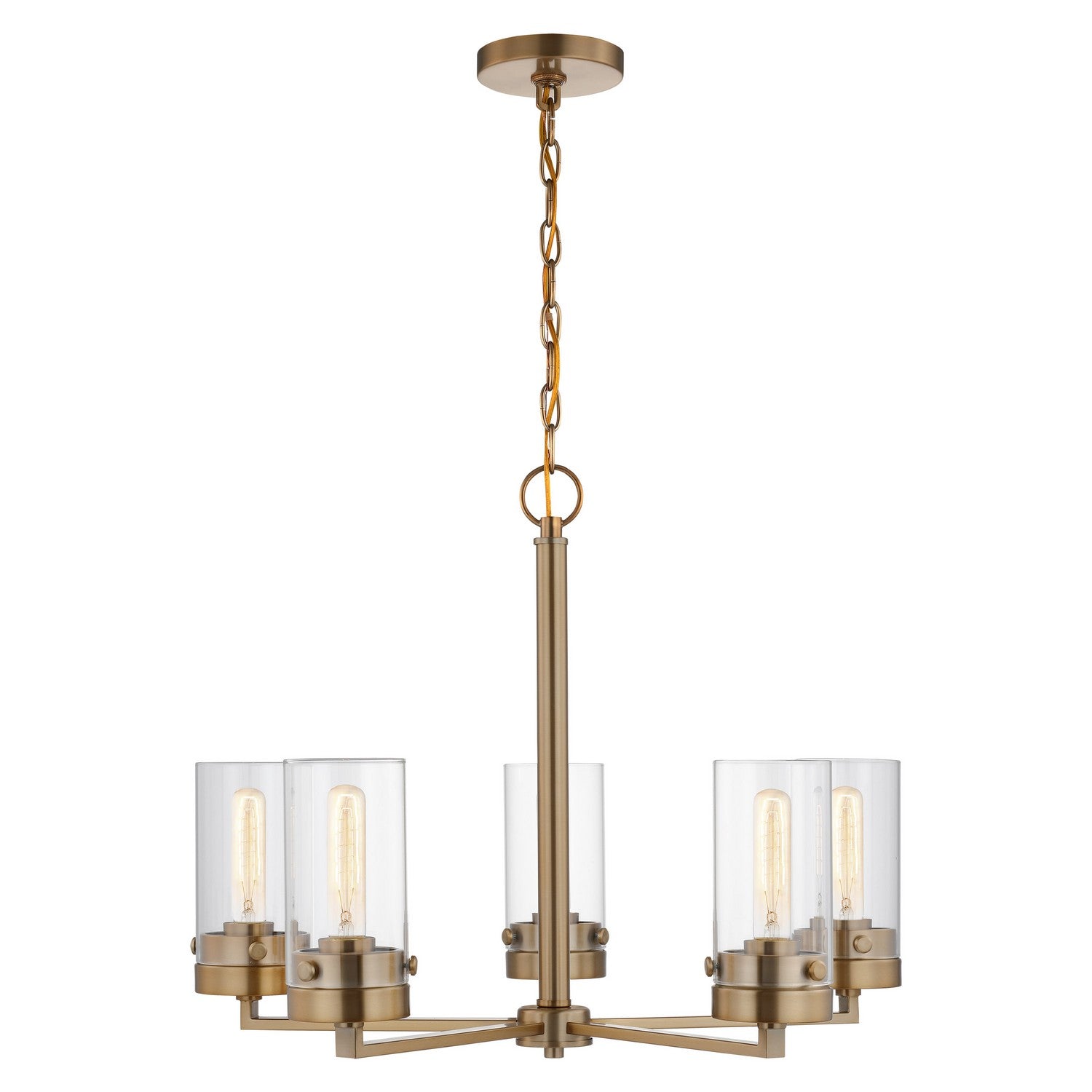 Nuvo Lighting - 60-7535 - Five Light Chandelier - Intersection - Burnished Brass