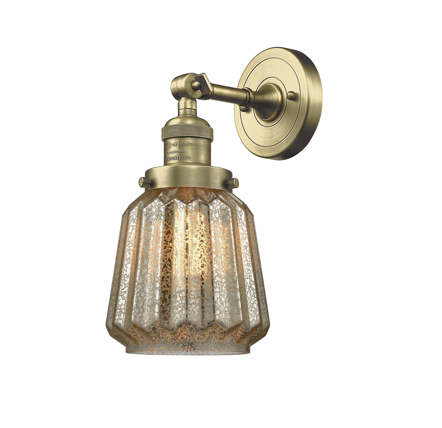 Innovations - 203-AB-G142-LED - LED Wall Sconce - Franklin Restoration - Antique Brass