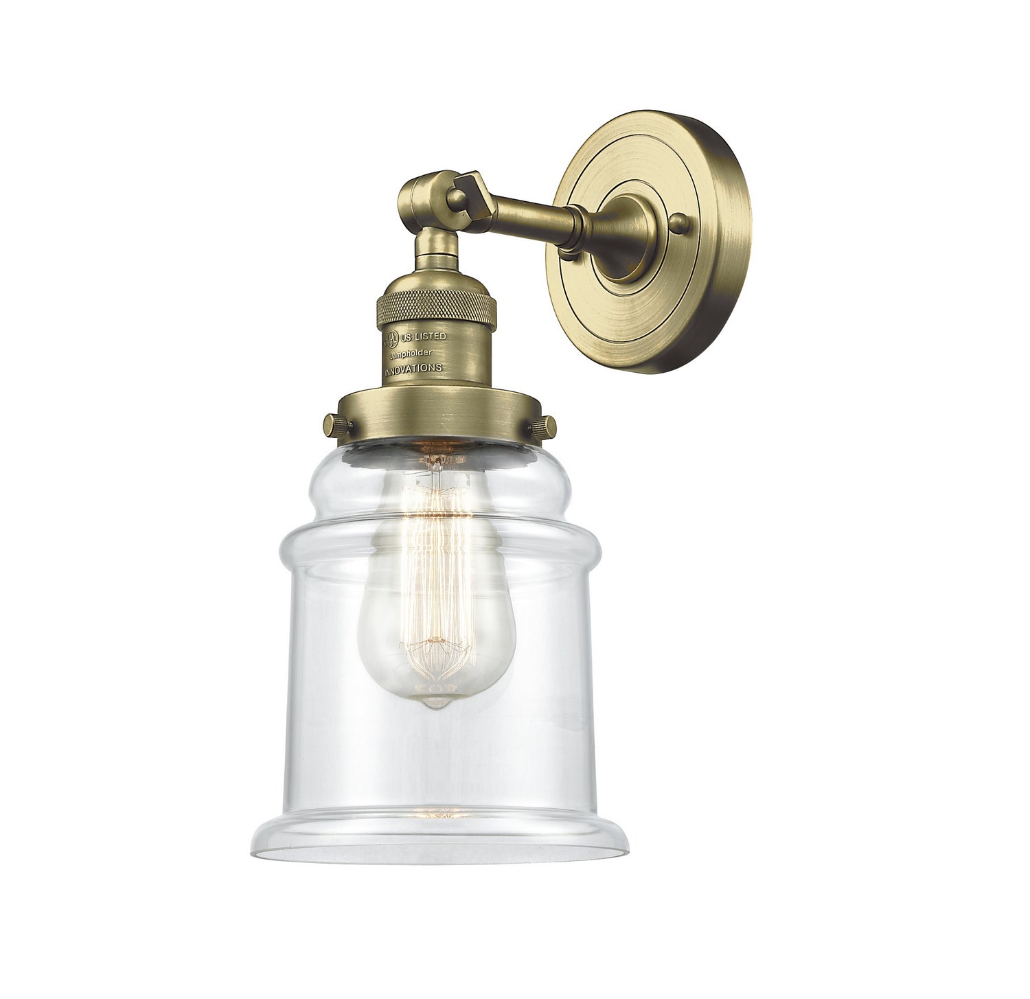 Innovations - 203-AB-G182-LED - LED Wall Sconce - Franklin Restoration - Antique Brass