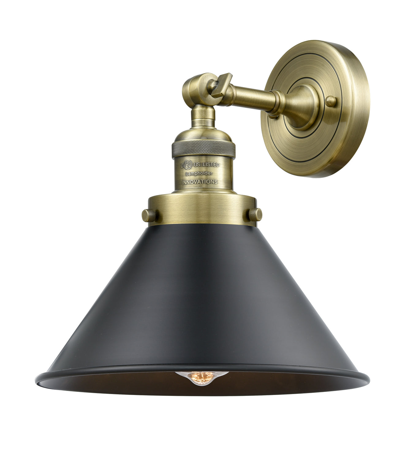 Innovations - 203-AB-M10-BK - One Light Wall Sconce - Franklin Restoration - Antique Brass