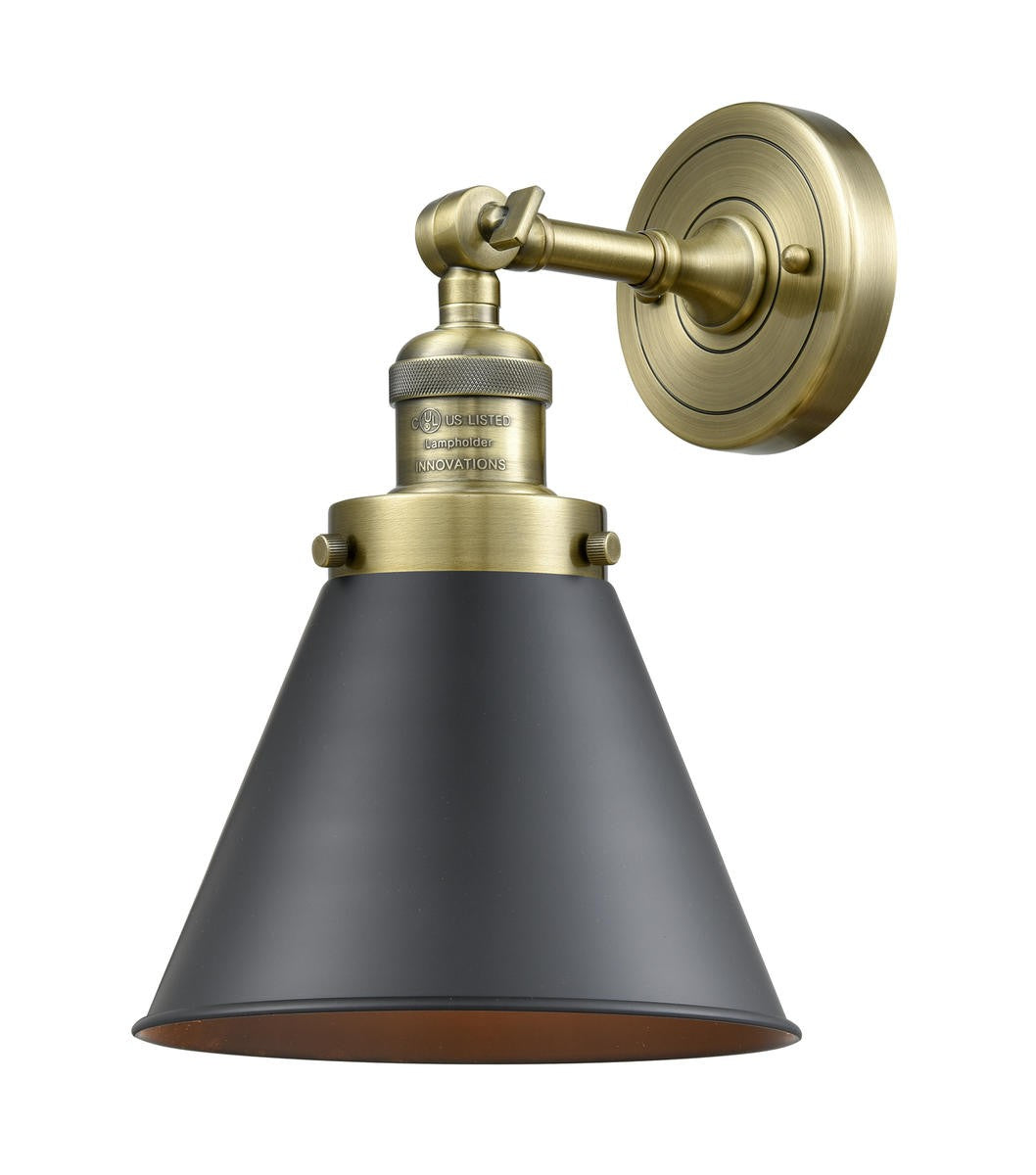 Innovations - 203-AB-M13-BK-LED - LED Wall Sconce - Franklin Restoration - Antique Brass