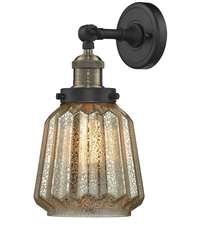 Innovations - 203-BAB-G146 - One Light Wall Sconce - Franklin Restoration - Black Antique Brass