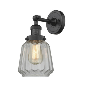 Innovations - 203-BK-G142 - One Light Wall Sconce - Franklin Restoration - Matte Black