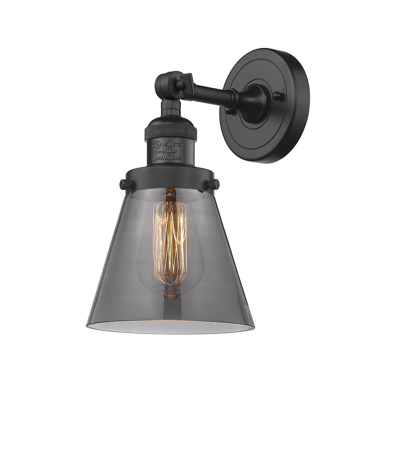 Innovations - 203-BK-G63 - One Light Wall Sconce - Franklin Restoration - Matte Black