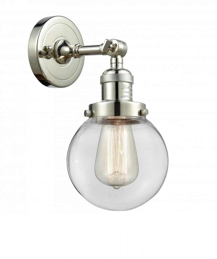 Innovations - 203-PN-G202-6 - One Light Wall Sconce - Franklin Restoration - Polished Nickel