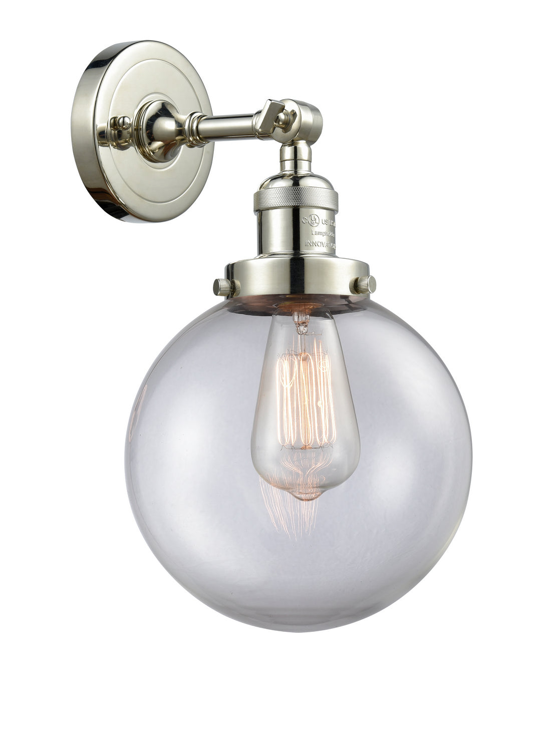 Innovations - 203-PN-G202-8 - One Light Wall Sconce - Franklin Restoration - Polished Nickel