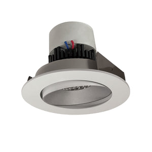 Nora Lighting - NPR-4RC27XHZMPW - Adjustable Trim - LED Pearl - Haze Reflector / Matte Powder White Flange