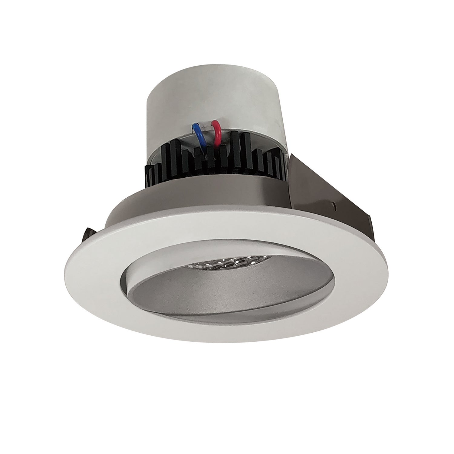 Nora Lighting - NPR-4RC30XHZMPW - Adjustable Trim - LED Pearl - Haze Reflector / Matte Powder White Flange