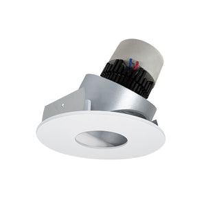 Nora Lighting - NPR-4RPHA40XHZMPW - Adjustable Trim - LED Pearl - Haze Pinhole / Matte Powder White Flange