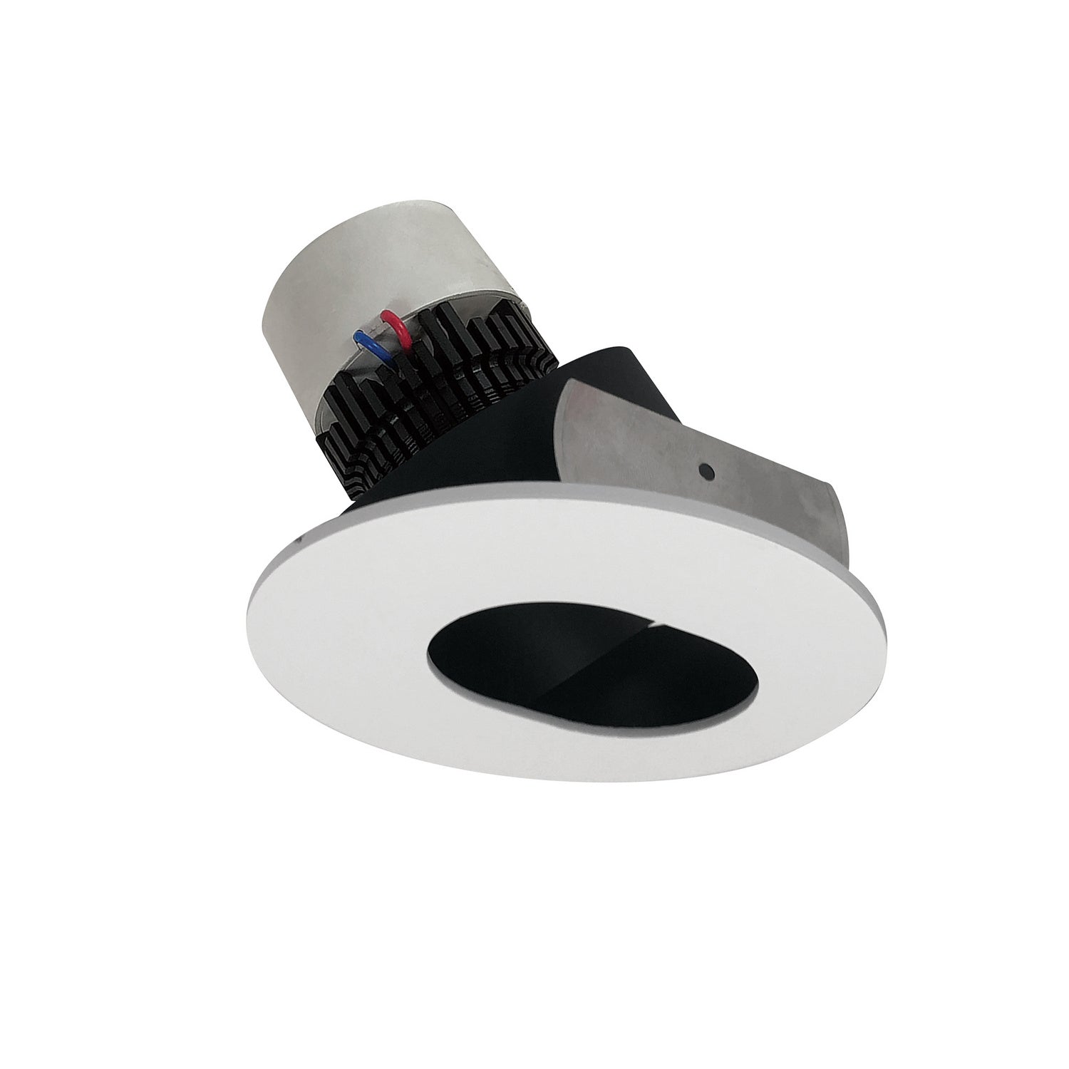 Nora Lighting - NPR-4RSL27XBMPW - Adjustable Trim - LED Pearl - Black Slot Aperture / Matte Powder White Flange