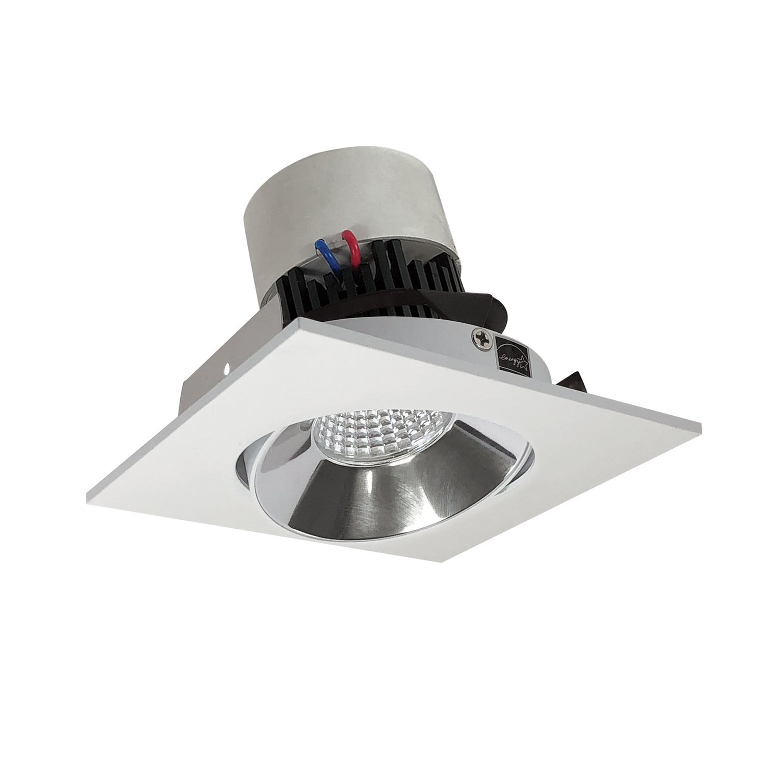 Nora Lighting - NPR-4SC27XCMPW - Adjustable Trim - LED Pearl - Specular Clear Reflector / Matte Powder White Flange