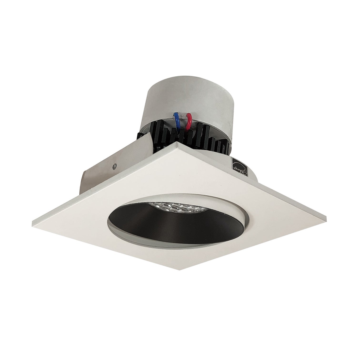 Nora Lighting - NPR-4SCCDXBW - Adjustable Trim - LED Pearl - Black Reflector / White Flange