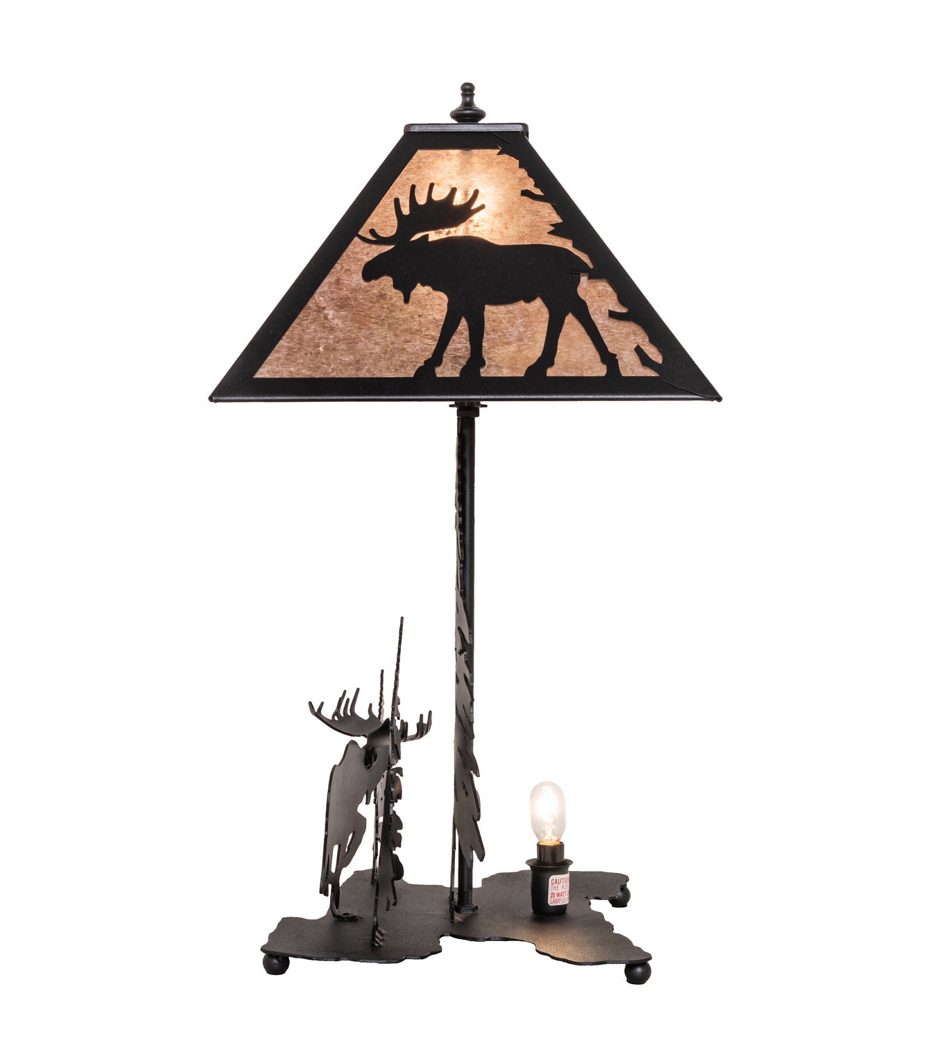 Meyda Tiffany - 102984 - One Light Table Lamp - Moose On The Loose - Black Metal