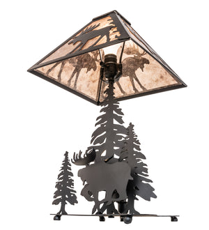 Meyda Tiffany - 102984 - One Light Table Lamp - Moose On The Loose - Black Metal