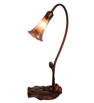 Meyda Tiffany - 13434 - One Light Accent Lamp - Purple Iridescent - Mahogany Bronze