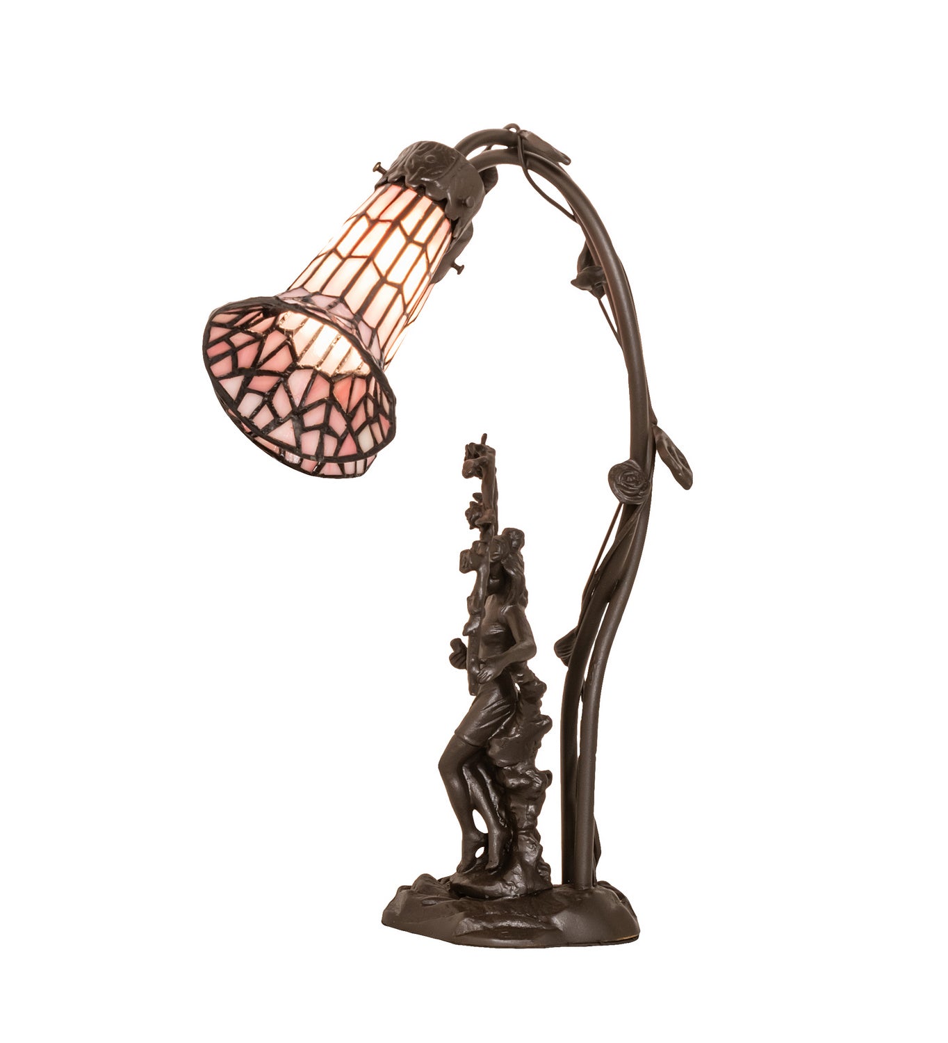 Meyda Tiffany - 134637 - Two Light Table Lamp - Stained Glass Pond Lily - Mahogany Bronze