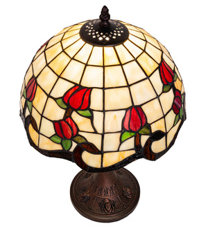 Meyda Tiffany - 151293 - One Light Table Lamp - Roseborder - Mahogany Bronze