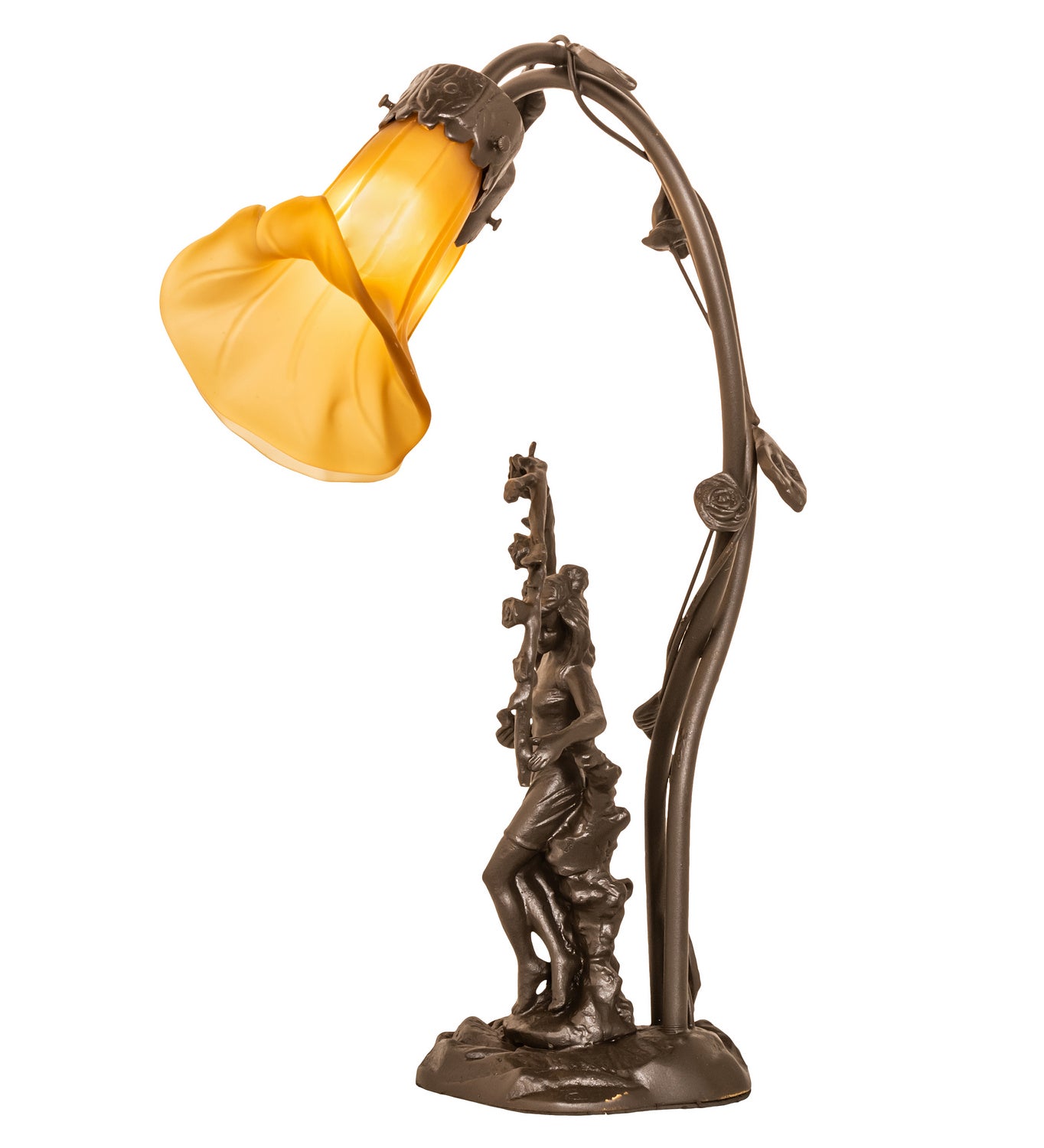 Meyda Tiffany - 16362 - Two Light Table Lamp - Amber - Mahogany Bronze