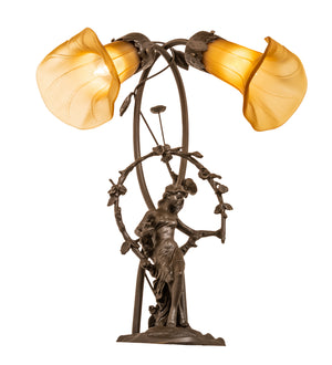 Meyda Tiffany - 16362 - Two Light Table Lamp - Amber - Mahogany Bronze