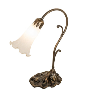 Meyda Tiffany - 17051 - One Light Mini Lamp - White - Antique Brass