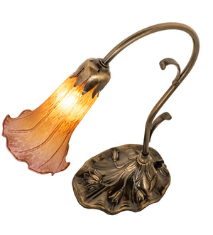 Meyda Tiffany - 17106 - One Light Mini Lamp - Amber/Purple - Antique Brass