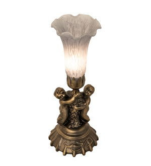 Meyda Tiffany - 225848 - One Light Mini Lamp - Gray - Antique Brass