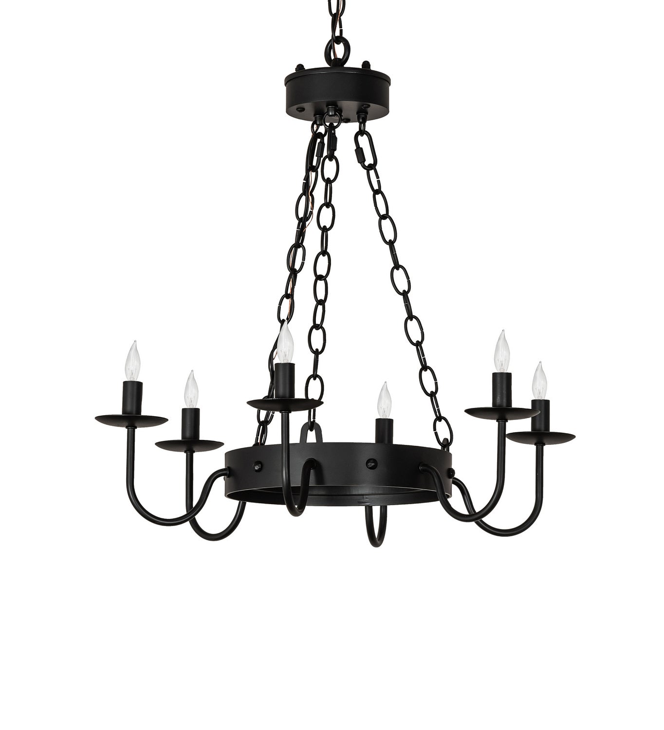 Meyda Tiffany - 244691 - Six Light Chandelier - Edinburgh - Solar Black