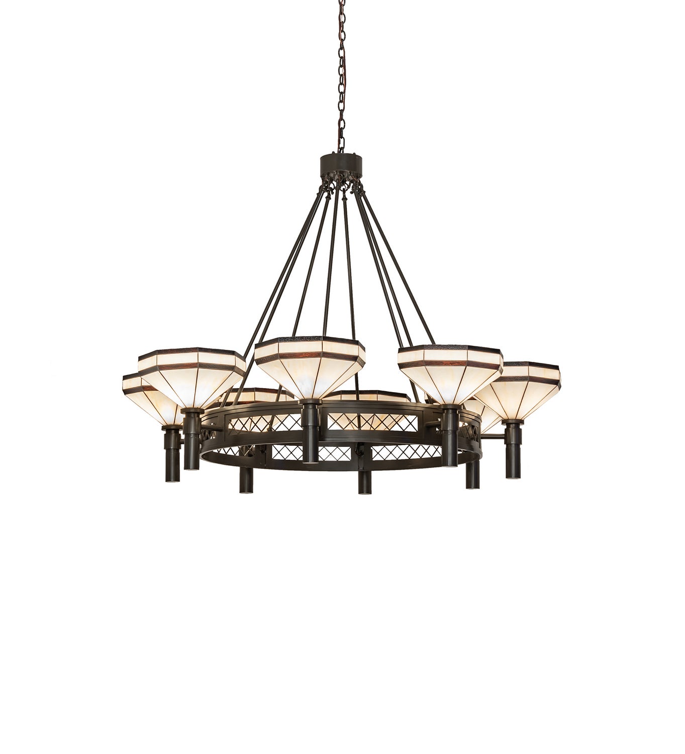 Meyda Tiffany - 245369 - Eight Light Chandelier - Topridge - Timeless Bronze