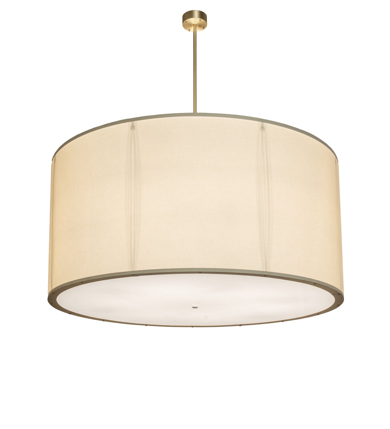 Meyda Tiffany - 245855 - 12 Light Pendant - Cilindro Textrene - Brushed Brass