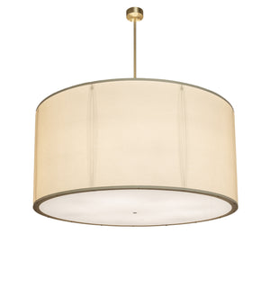 Meyda Tiffany - 245855 - 12 Light Pendant - Cilindro Textrene - Brushed Brass