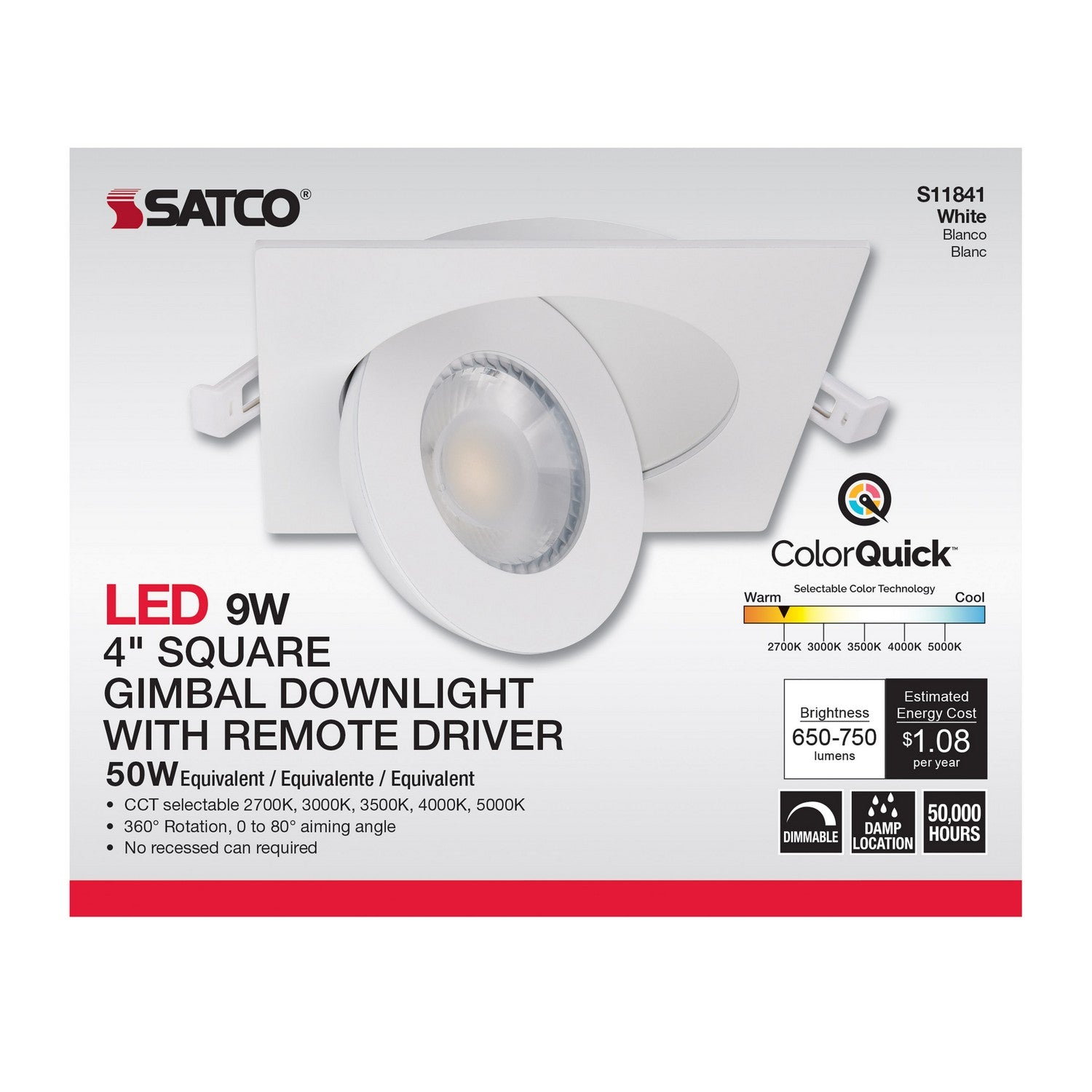 Satco - S11841 - LED Downlight - White