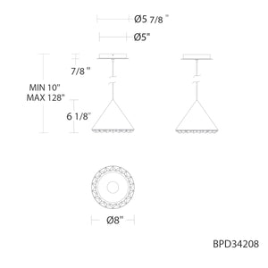 Schonbek Beyond - BPD34208-CH - LED Mini Pendant - Primrose - Polished Chrome