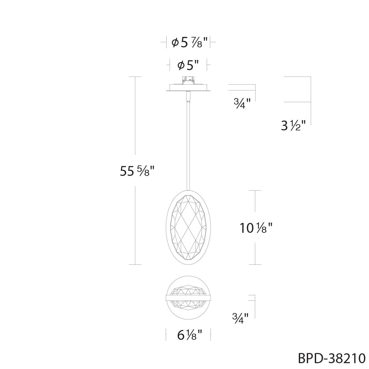 Schonbek Beyond - BPD38210-PN - LED Mini Pendant - Wonder - Polished Nickel