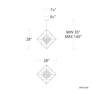 Schonbek Beyond - BPD51228-BK - LED Pendant - Heracles - Black
