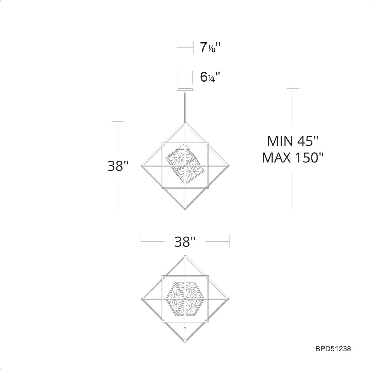 Schonbek Beyond - BPD51238-BK - LED Pendant - Heracles - Black