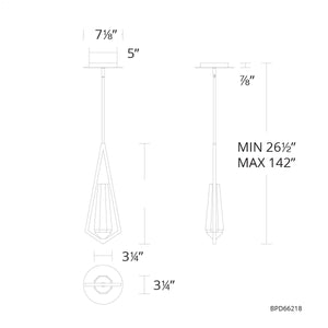 Schonbek Beyond - BPD66218-BK - LED Mini Pendant - Devotion - Black