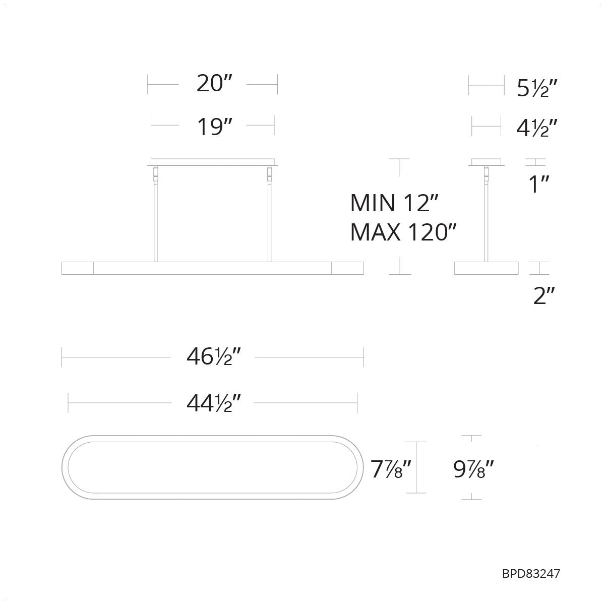 Schonbek Beyond - BPD83247-BK - LED Linear Pendant - Marquis - Black