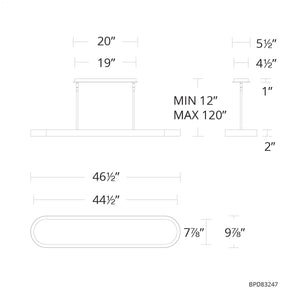 Schonbek Beyond - BPD83247-BK - LED Linear Pendant - Marquis - Black