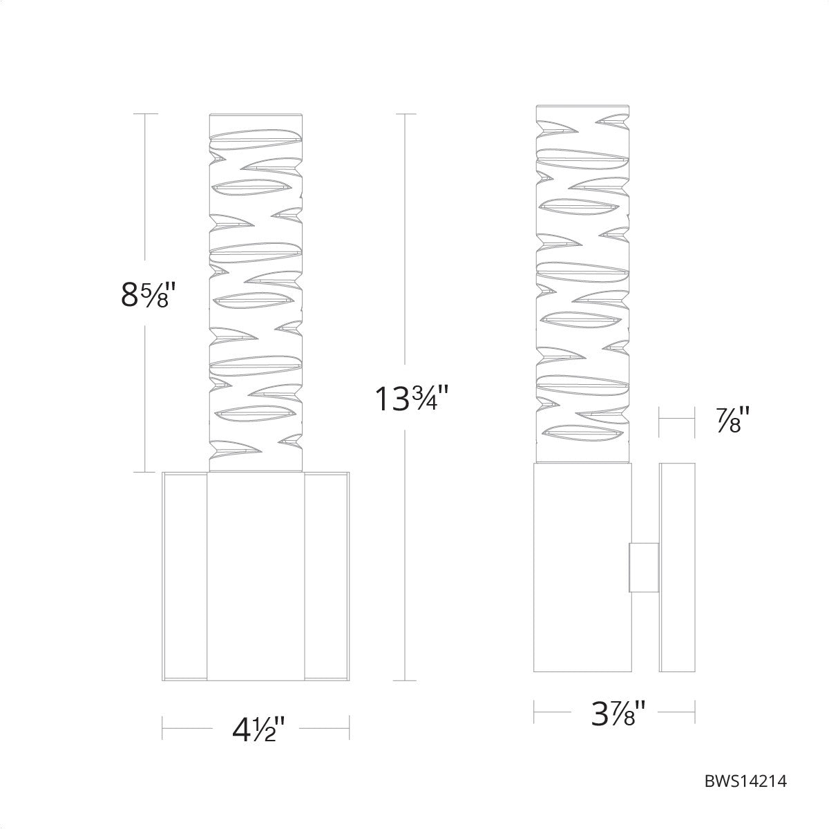 Schonbek Beyond - BWS14214-PN - LED Wall Sconce - Cru - Polished Nickel