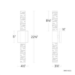 Schonbek Beyond - BWS14222-PN - LED Bath Vanity - Cru - Polished Nickel