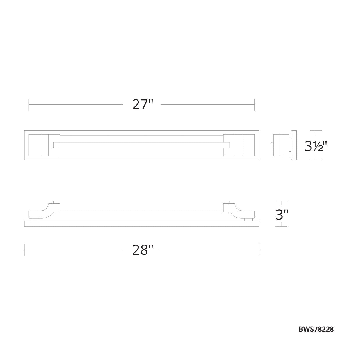 Schonbek Beyond - BWS78228-BK - LED Bath Vanity - Aberdeen - Black