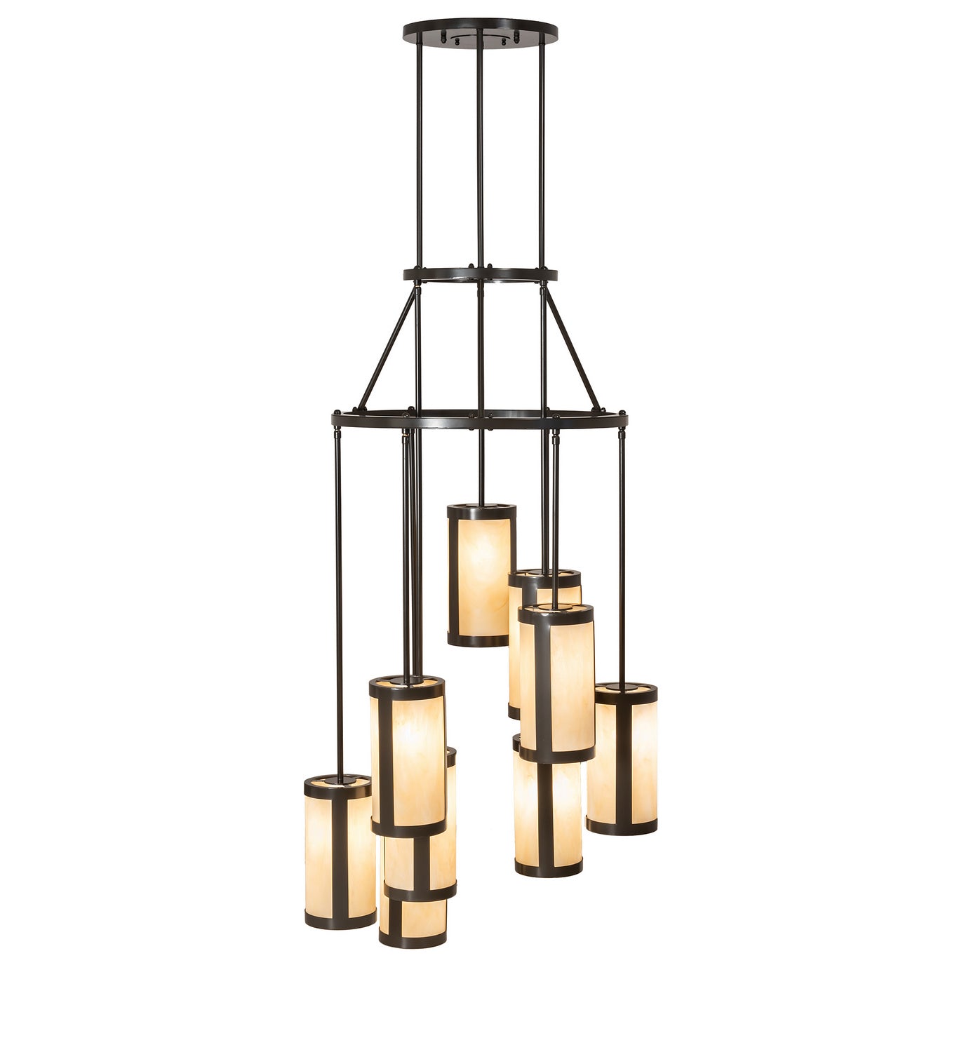 Meyda Tiffany - 246501 - Nine Light Chandelier - Cartier - Timeless Bronze