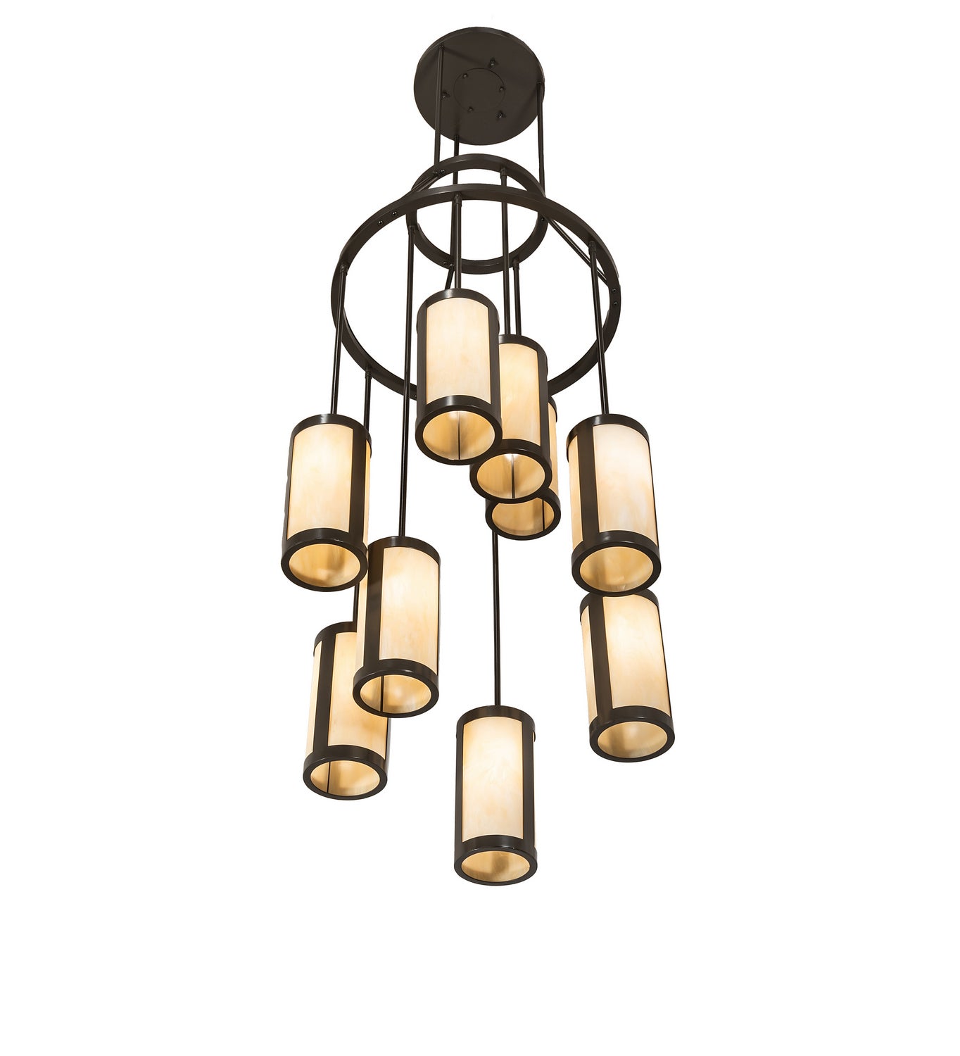 Meyda Tiffany - 246501 - Nine Light Chandelier - Cartier - Timeless Bronze