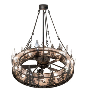 Meyda Tiffany - 246789 - 20 Light Chandel-Air - Tall Pines - Dark Burnished Antique Copper